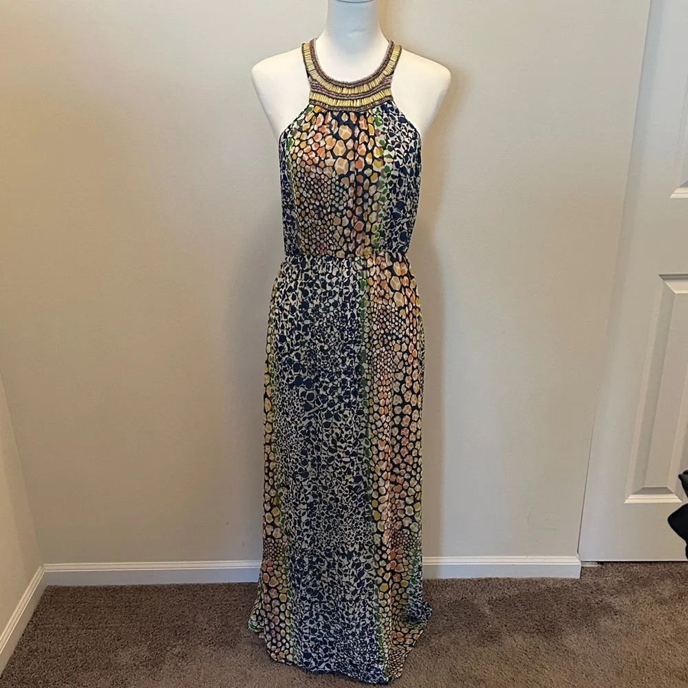 Anthropologie HD in Paris Mayacamas Halter Maxi Dress - Picture 1 of 7